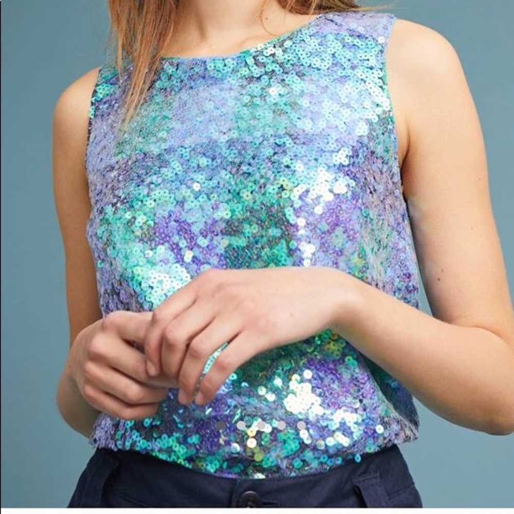 Anthropologie sequin top